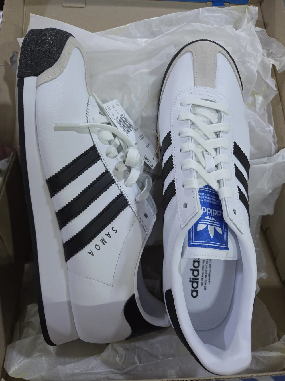 Adidas Samoa White/Black Men's SIZE 11.5 Sneakers